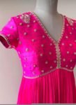 Pink Anarkali suit usa/anarkali kurta full sleeve/pink full sleeve anarkali/full sleeve dress anarkali/Indian dresses/hot pink anarkali usa