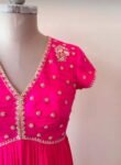 Pink Anarkali suit usa/anarkali kurta full sleeve/pink full sleeve anarkali/full sleeve dress anarkali/Indian dresses/hot pink anarkali usa