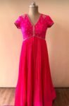 Pink Anarkali suit usa/anarkali kurta full sleeve/pink full sleeve anarkali/full sleeve dress anarkali/Indian dresses/hot pink anarkali usa