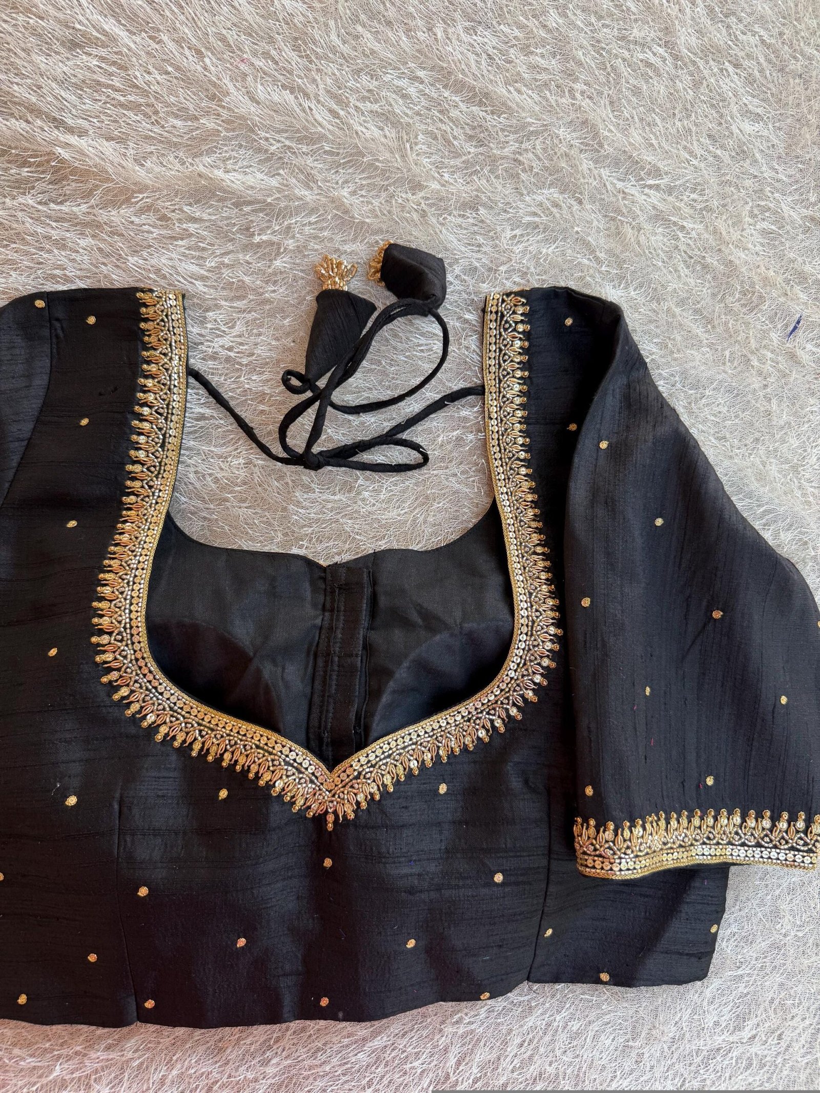 pure silk hand embroidery blouse/ saree maggam blouse/black zardosi blouse usa/hand embroidered moderblouse/ ready made blouse zardosi usa