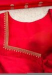 pure silk hand embroidery blouse/saree maggam blouse/red zardosi blouse/red hand embroidered moderblouse/red ready made blouse zardosi usa