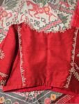 pure silk hand embroidery blouse/saree maggam blouse/red zardosi blouse/red hand embroidered moderblouse/red muggu ready made blouse USA