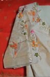 pure silk hand embroidery blouse/modern maggam blouse/multi colored cream zardosi blouse/hand embroidered blouse/off white ready made blouse
