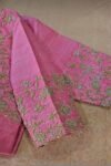 pure silk hand embroidery blouse/light pink maggam blouse/pink hand embroidered blouse/blushpink ready made blouse zardosi/light pink blouse