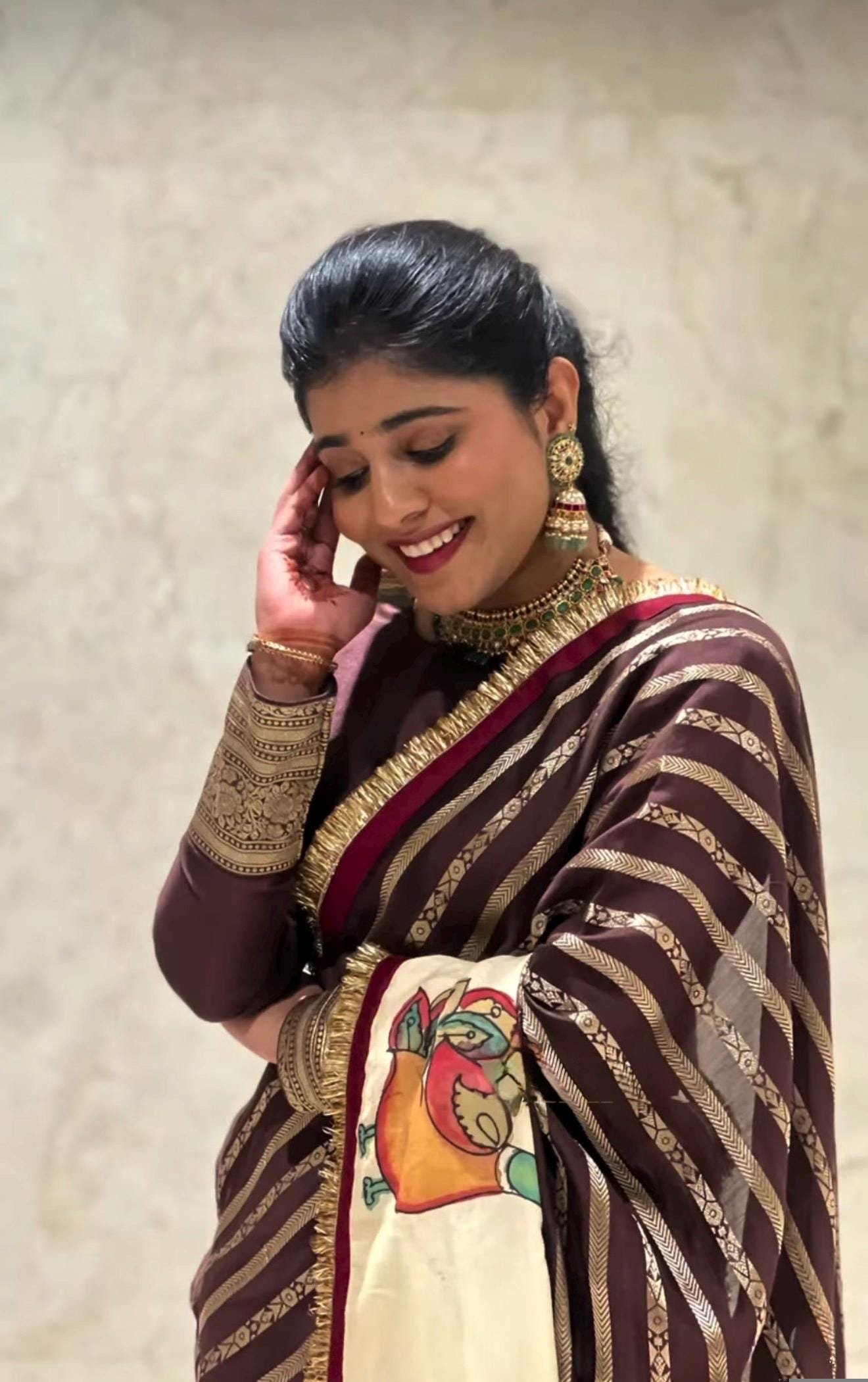 Women’s pure kalamkari lehenga set / crop top lehenga / Hand painted lehenga USA / wedding lehenga USA / kalamkarilehenga choli /voggish usa