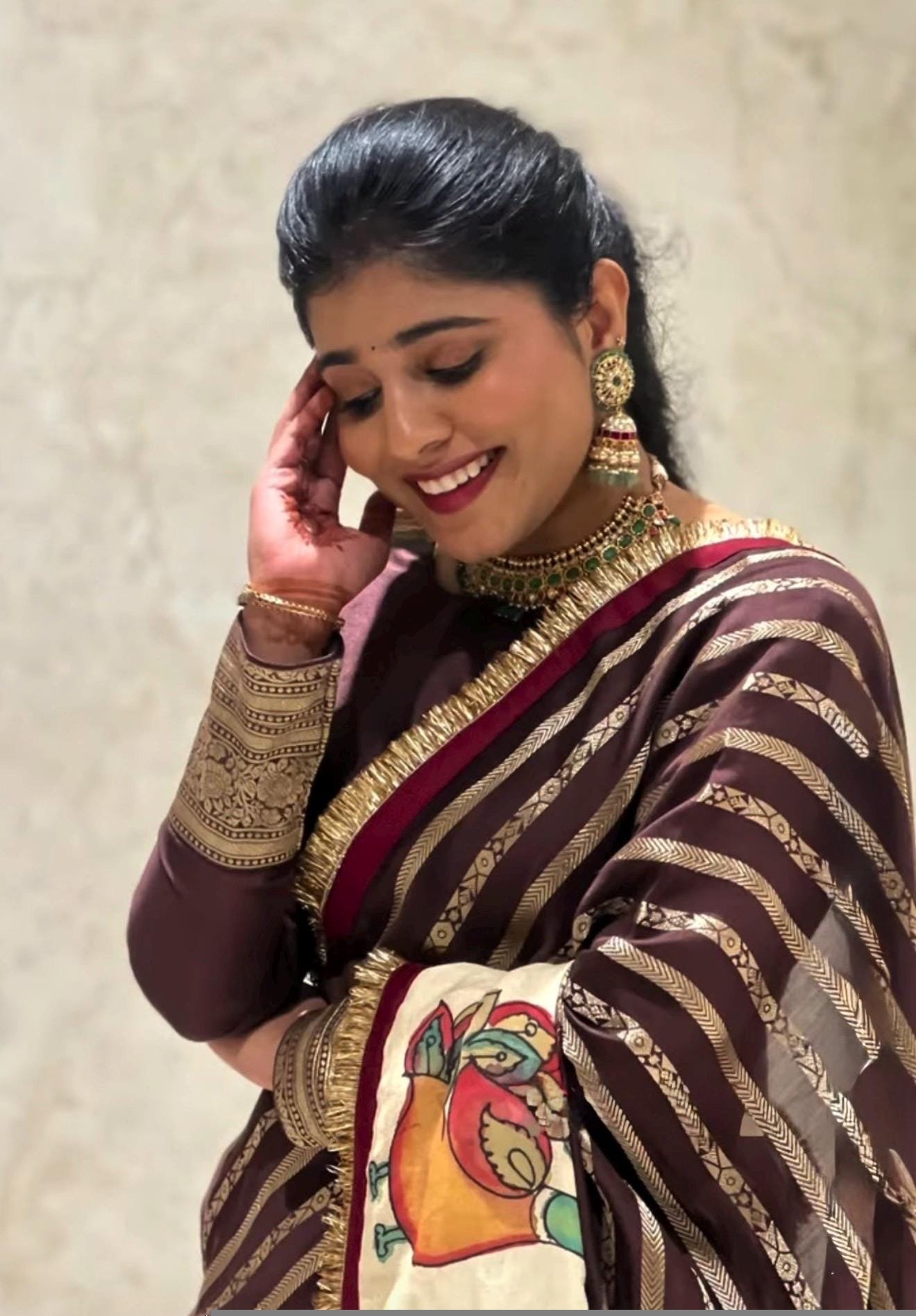 Women’s pure kalamkari lehenga set / crop top lehenga / Hand painted lehenga USA / wedding lehenga USA / kalamkarilehenga choli /voggish usa