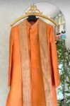 Hand Embroidered Raw Silk Mens Kurta: Indian Wedding Sherwani, Indian wedding kurta,sherwani kurta, men’s wedding outfit,light pink kurta us