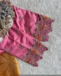 pure silk hand embroidery blouse/light pink maggam blouse/pink hand embroidered blouse/pink ready made blouse zardosi/pink lavender blouse