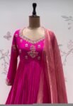 Pink Anarkali suit usa/anarkali pink kurta full sleeve/pink full sleeve anarkali/pink anarkali/Indian dresses/pink red anarkali with dupatta