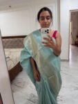 Soft green kanjeevaram silk saree|traditional silk saree with blouse|green silk saree|simple saree|sarees USA|saree with stitched blouse