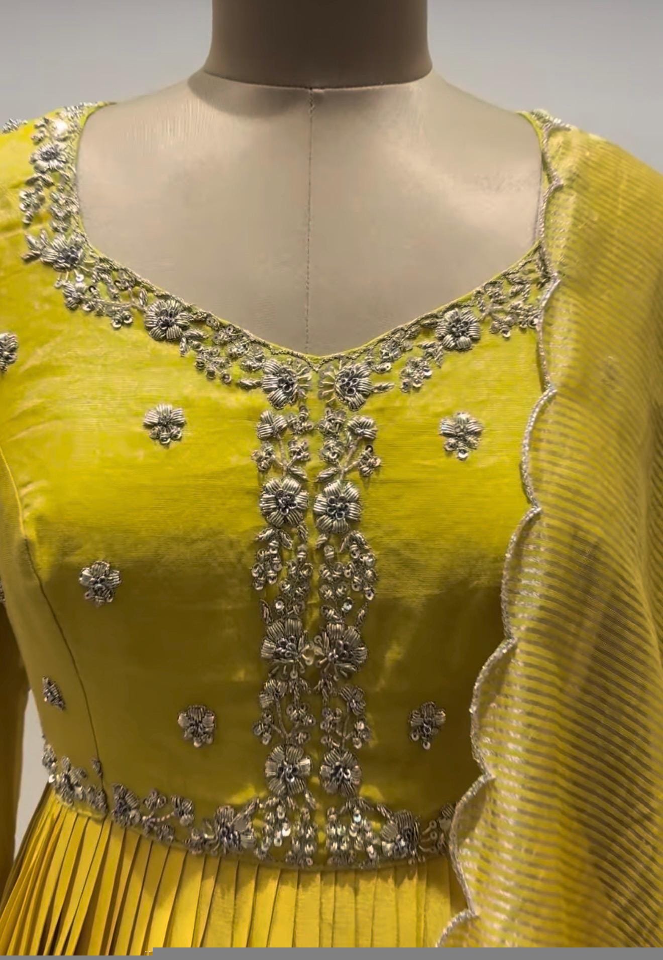 Yellow Anarkali suit usa/haldi anarkali kurta/tissue anarkali/hand embroidered dress anarkali/Indian dresses/yellow simple anarkali kurta