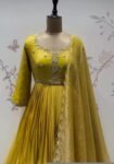 Yellow Anarkali suit usa/haldi anarkali kurta/tissue anarkali/hand embroidered dress anarkali/Indian dresses/yellow  simple anarkali kurta