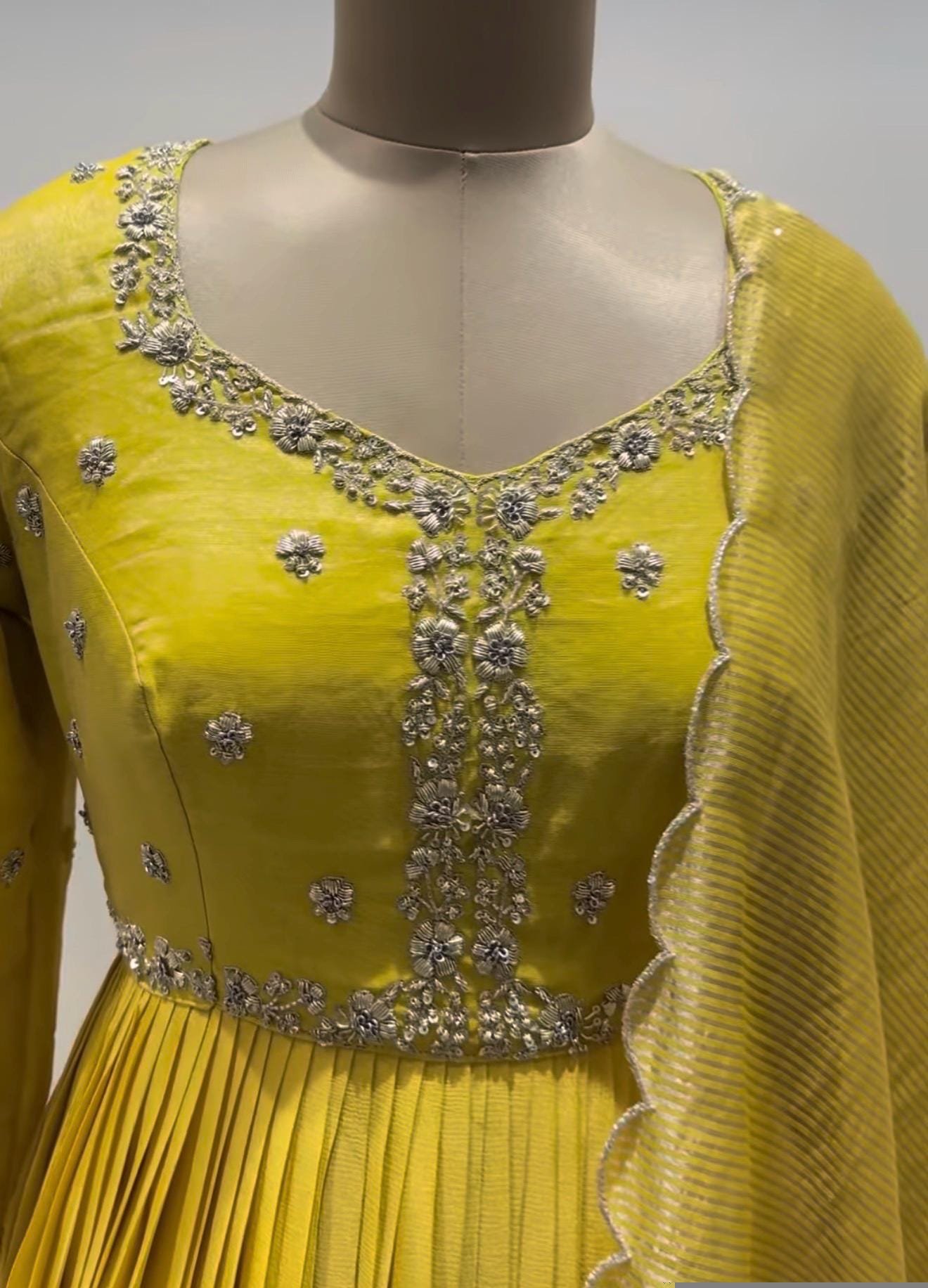 Yellow Anarkali suit usa/haldi anarkali kurta/tissue anarkali/hand embroidered dress anarkali/Indian dresses/yellow simple anarkali kurta