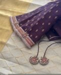 pure silk hand embroidery blouse/U neck maggam blouse/plum zardosi blouse/plum hand embroidered blouse/plum hand work ready made blouse USA