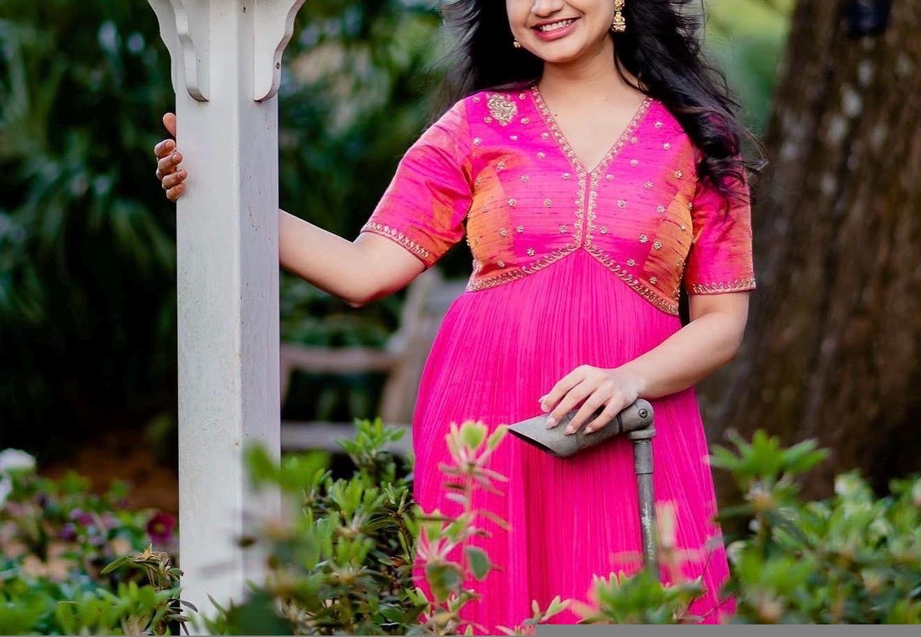 Pink Anarkali suit usa/anarkali kurta elbow sleeve/pink anarkali dupatta/blue dress anarkali/Indian dresses/red hand work anarkali kurta usa
