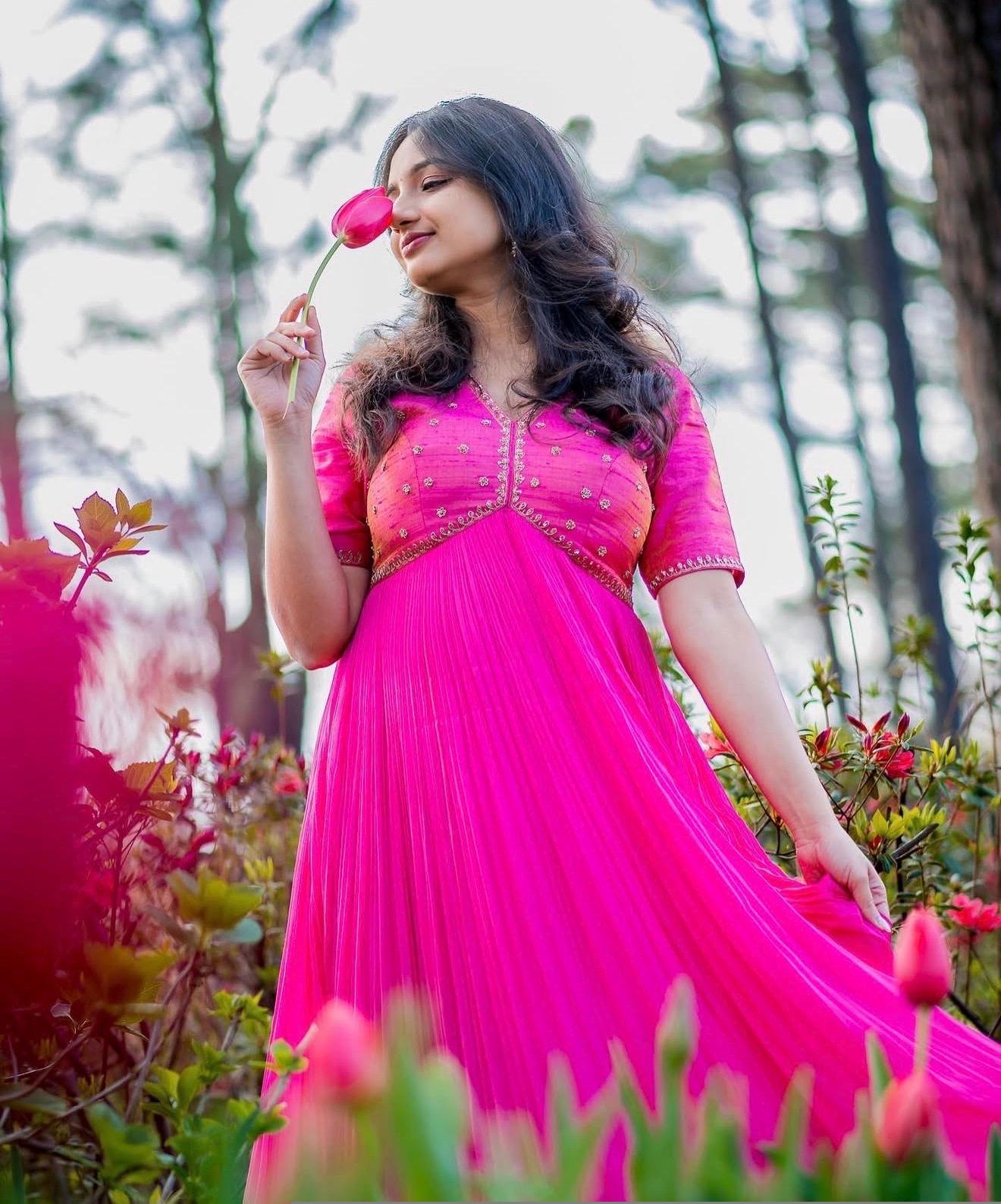 Pink Anarkali suit usa/anarkali kurta elbow sleeve/pink anarkali dupatta/blue dress anarkali/Indian dresses/red hand work anarkali kurta usa