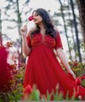 Pink Anarkali suit usa/anarkali kurta elbow sleeve/pink anarkali dupatta/blue dress anarkali/Indian dresses/red hand work anarkali kurta usa