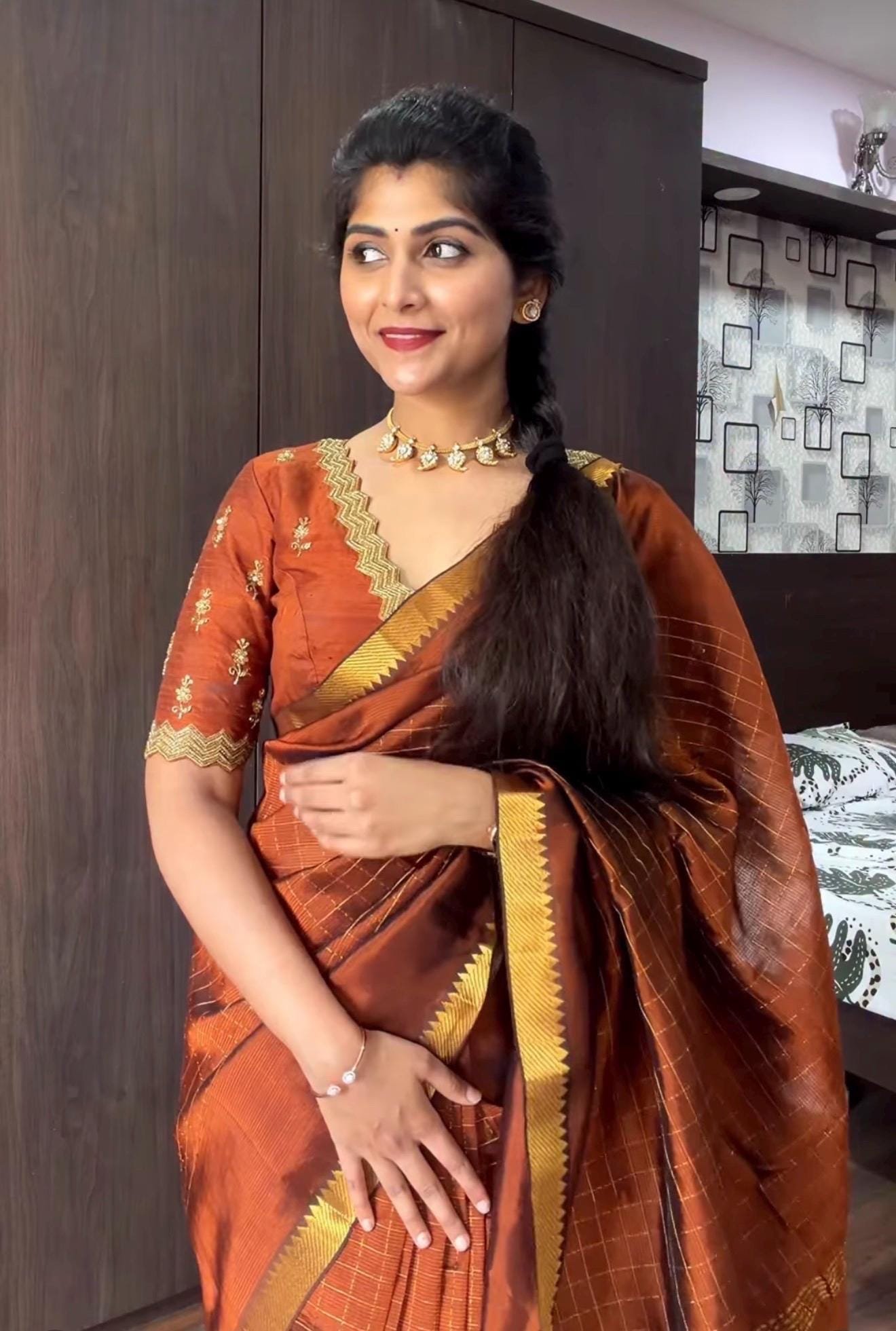 Pure handloom silk saree with Embroidered blouse |traditional saree with readymade blouse | sarees USA |light silk saree | voggish saree