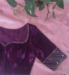 Purple Velvet Saree Blouse/Hand Embroidered Zardosi Maggam Work,pure velvet blouse,purple velvet blouse,handwork blouse,Pastel velvet us
