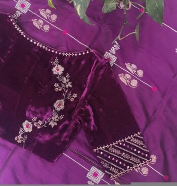 Purple Velvet Saree Blouse/Hand Embroidered Zardosi Maggam Work,pure velvet blouse,purple velvet blouse,handwork blouse,Pastel velvet us