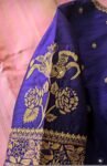 Hand Embroidered Purple Silk Blouse: Zardosi Maggam Work,purple handwork blouse,plus size blouses,hand embroidered blouse,maggam blouse USA