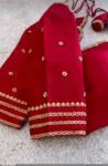 pure silk hand embroidery blouse/saree maggam blouse/red zardosi blouse/red hand embroidered moderblouse/red ready made blouse zardosi usa