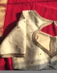 pure silk hand embroidery blouse/cream saree maggam blouse/raw silk zardosi blouse/hand embroidered blouse/cream ready made blouse zardosi