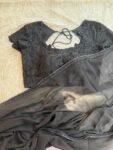 Pure silk cocktailsaree/black sari with hand embroidery/satin silk saree with designer blouse /black saree,party saree,full sleeve blouse us