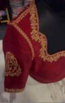 pure silk hand embroidery blouse/saree maggam blouse/red zardosi blouse/maroon red hand embroidered blouse/red ready made blouse zardosi USA
