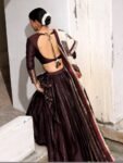 Women’s pure kalamkari lehenga set / crop top lehenga / Hand painted lehenga USA / wedding lehenga USA / kalamkarilehenga choli /voggish usa