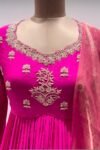 Pink Anarkali suit usa/anarkali pink kurta full sleeve/pink full sleeve anarkali/pink anarkali/Indian dresses/pink red anarkali with dupatta