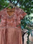 Hand embroidered Anarkali with dupatta/ice blue anarkali suit/ombré dye anarkali dupatta USA/Indian dresses/orange pink anarkali dupatta set