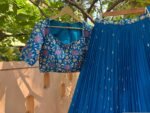 Women’s lehenga set/blue crop top lehenga/wedding Indian crop top skirt USA/bluewedding lehenga USA /tulle silk skirt/ lehenga choli set usa