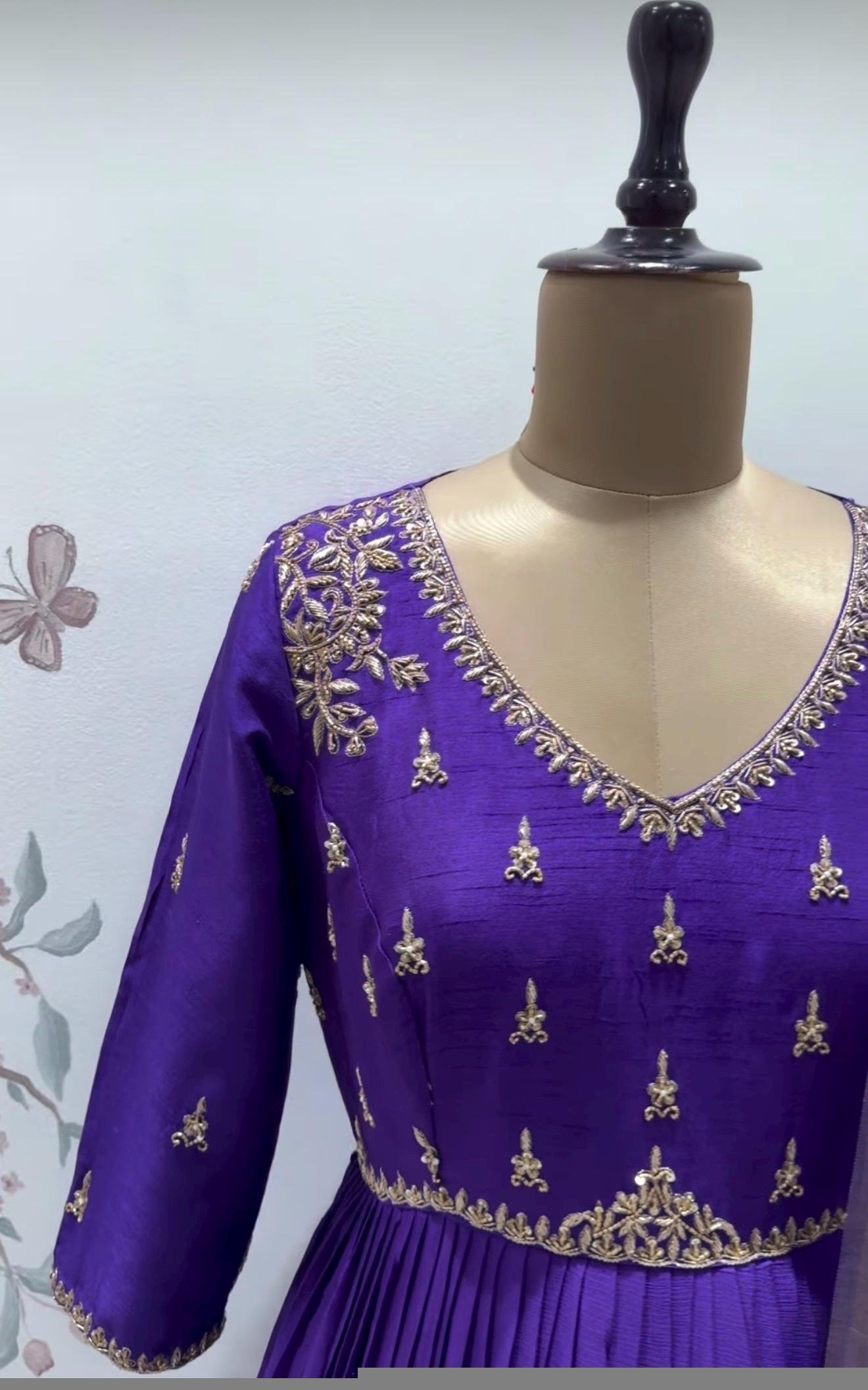 Pink Anarkali suit usa/anarkali pink kurta 3/4 sleeve/purple full sleeve anarkali/pink anarkali/Indian dresses/purple anarkali with dupatta