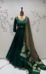 Green Anarkali suit usa/anarkali pink kurta 3/4 sleeve/purple 3/4 sleeve anarkali/green anarkali/Indian dresses/pure anarkali with dupatta