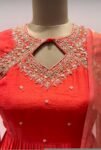 Orange Anarkali suit usa/anarkali orange kurta full sleeve/orange sleeve anarkali/green anarkali/Indian dresses/pure anarkali with dupatta