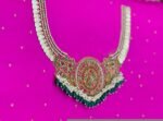 pure silk hand embroidery blouse/U neck maggam blouse/pink zardosi blouse/pink hand embroidered blouse/purpl hand work ready made blouse USA