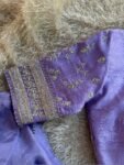 Lavender Hand Embroidered Silk Blouse: Zardosi Maggam Work,lavender blouse,mix and match blouse,plus size blouse,lavender hand work blouse