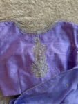 Lavender Hand Embroidered Silk Blouse: Zardosi Maggam Work,lavender blouse,mix and match blouse,plus size blouse,lavender hand work blouse