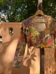 Hand embroidered Hand painted kalamkari blouse/kalamkari maggam blouse/multicolor blouse/hand embroidered blouse/Kalamkari ready made blouse