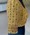 pure silk hand embroidery bridal blouse/ maggam blouse/ bridal zardosi blouse/red hand embroidered blouse/heavy embroidery wedding blouse