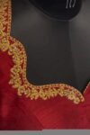 pure silk hand embroidery blouse/saree maggam blouse/red zardosi blouse/maroon red hand embroidered blouse/red ready made blouse zardosi USA