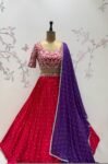 Hand Embroidered Black Lehenga Set/Silk Crop Top,red lehenga choli with Dupatta,black half saree lehenga,redcocktail lehenga,pink skirt dup
