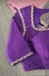Purple hand embroidery blouse/saree maggam work blouse/purple saree blouse/purple hand embroidered blouse/ready made blouse zardosi/voggish