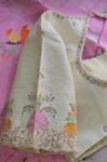 Hand Embroidered Silk Saree Blouse: Cream Zardosi Maggam Work,mix and match blouse,handwork blouse,off white blouse,plus size blouse,maggam