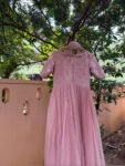 Pink Anarkali Suit:Hand Embroidered Indian Dress, soft net anarkali,hand embroidered anarkali dress,pink anarkali dress/Indian anarkali dres