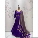 Pink Anarkali suit usa/anarkali pink kurta 3/4 sleeve/purple full sleeve anarkali/pink anarkali/Indian dresses/purple anarkali with dupatta