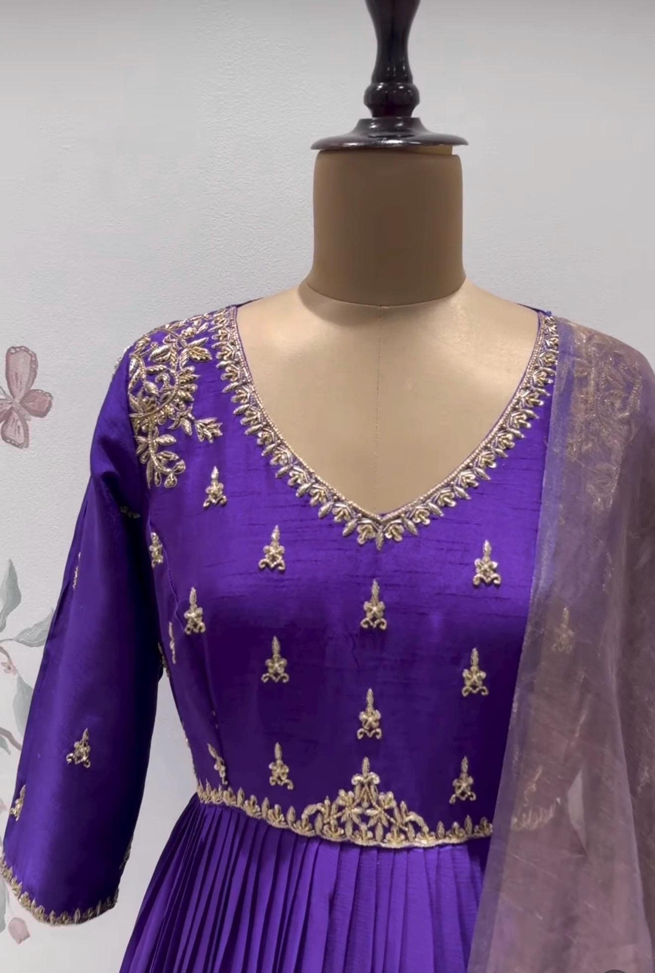 Pink Anarkali suit usa/anarkali pink kurta 3/4 sleeve/purple full sleeve anarkali/pink anarkali/Indian dresses/purple anarkali with dupatta