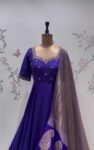 Purp Anarkali suit usa/anarkali pink kurta elbo sleeve/purple anarkali dupatta/pink anarkali/Indian dresses/purple anarkali with dupatta usa