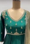 Green Anarkali suit usa/anarkali pink kurta 3/4 sleeve/purple 3/4 sleeve anarkali/green anarkali/Indian dresses/pure anarkali with dupatta